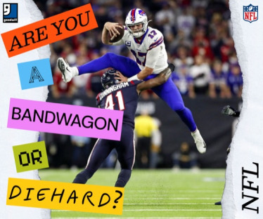 NFL Trivia Challenge ad: are you bandwagon or diehard?