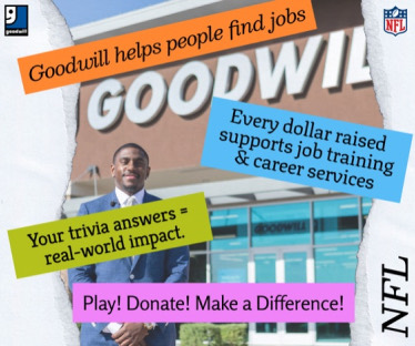 Goodwill partnership ad: every dollar raised supports job training.