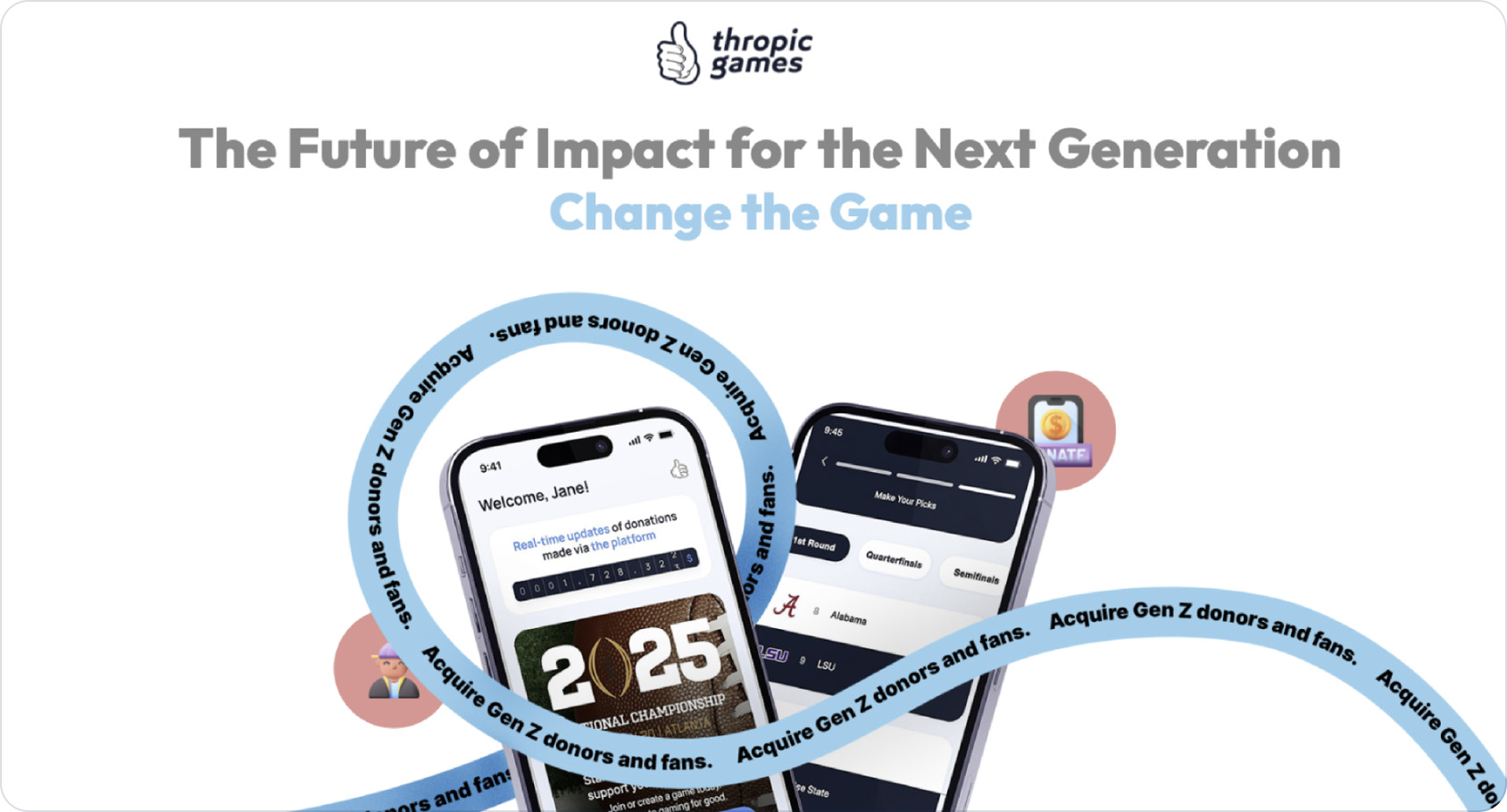 Investor deck slide: The Future of Impact for the Next Generation.